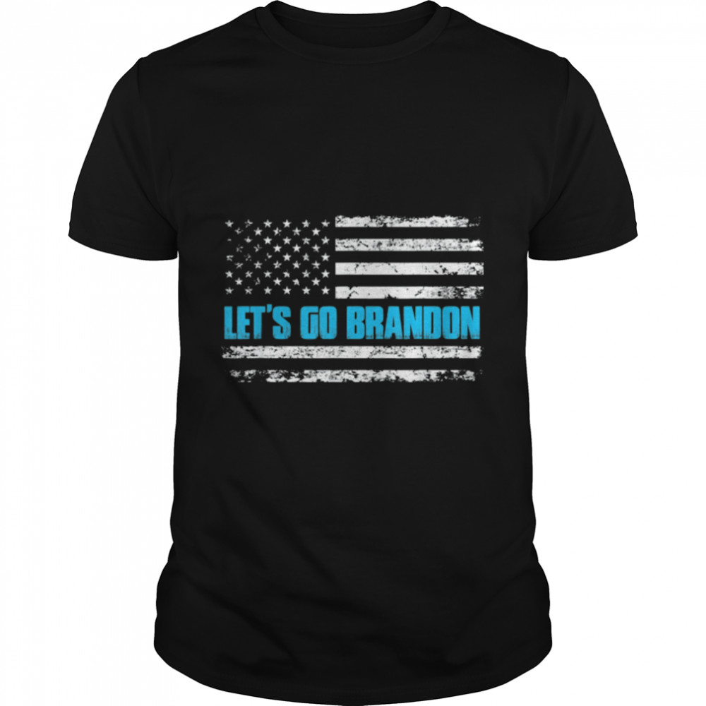 Vintage Let’s Go Brandon Us Flag Joe Biden Chant  Classic Men's T-shirt