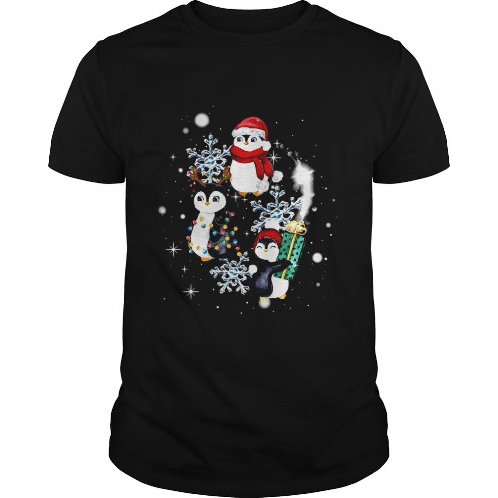 Penguin Diamond Snow Flower For Penguins Lover Christmas Sweat T-shirt