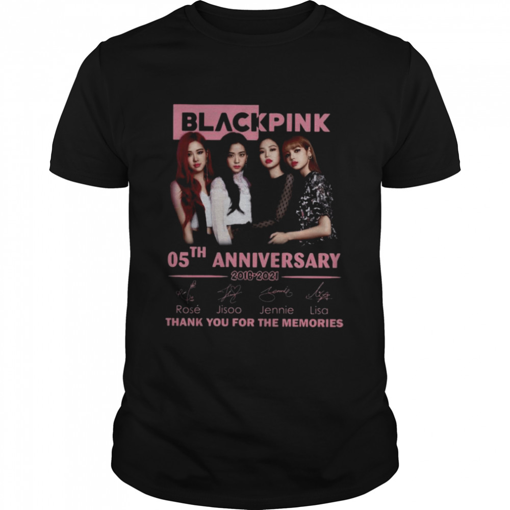 Blackpink 05th anniversary 2016-2021 thank you for the memories signatures shirt Classic Men's T-shirt