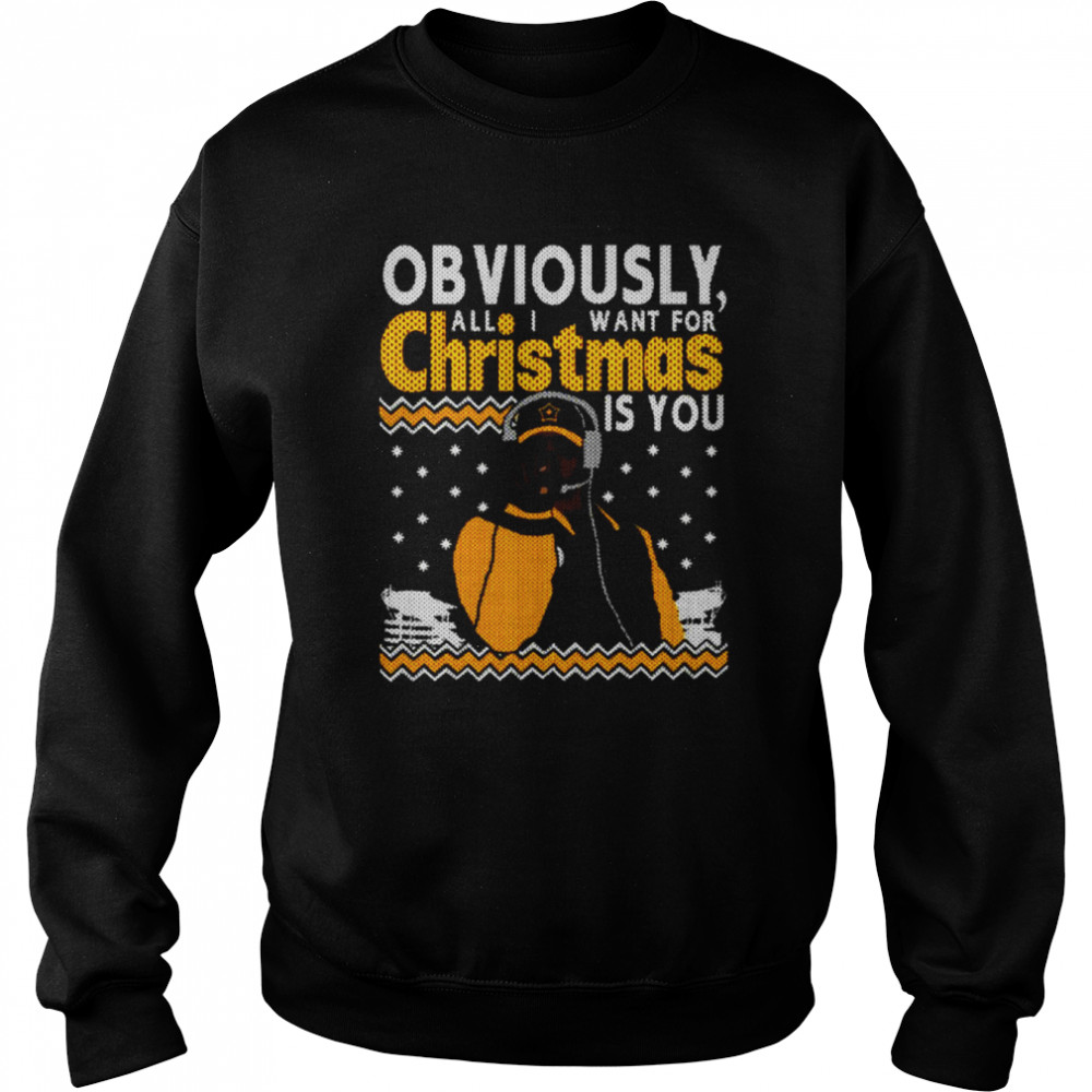 Coach Tomlin Obviously All I Want For Christmas is You ugly Christmas sweater shirt Unisex Sweatshirt