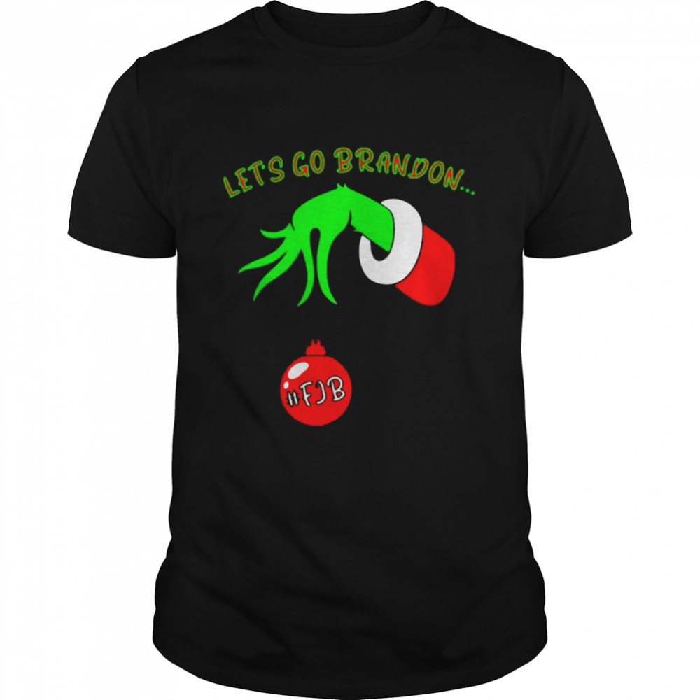 Let’s go brandon The Grinch hand holding #FJB Christmas shirt Classic Men's T-shirt
