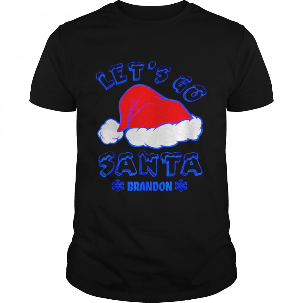 Santa hat let’s go brandon Santa Christmas shirt