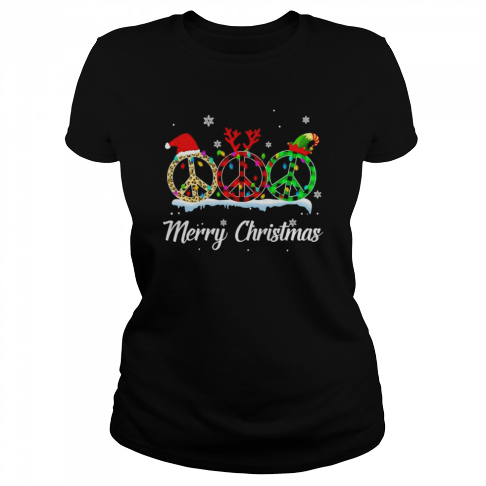 Santa Hippie Reindeer Merry Christmas shirt Classic Women's T-shirt