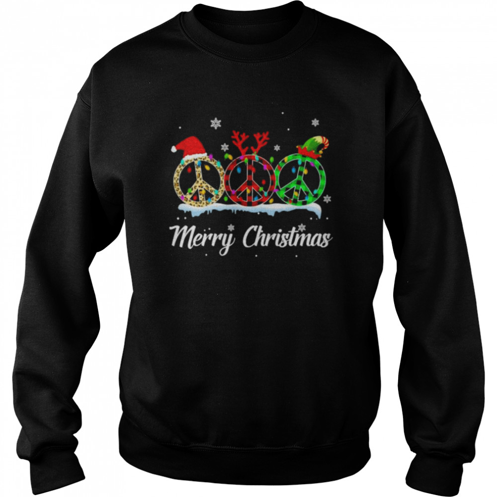 Santa Hippie Reindeer Merry Christmas shirt Unisex Sweatshirt