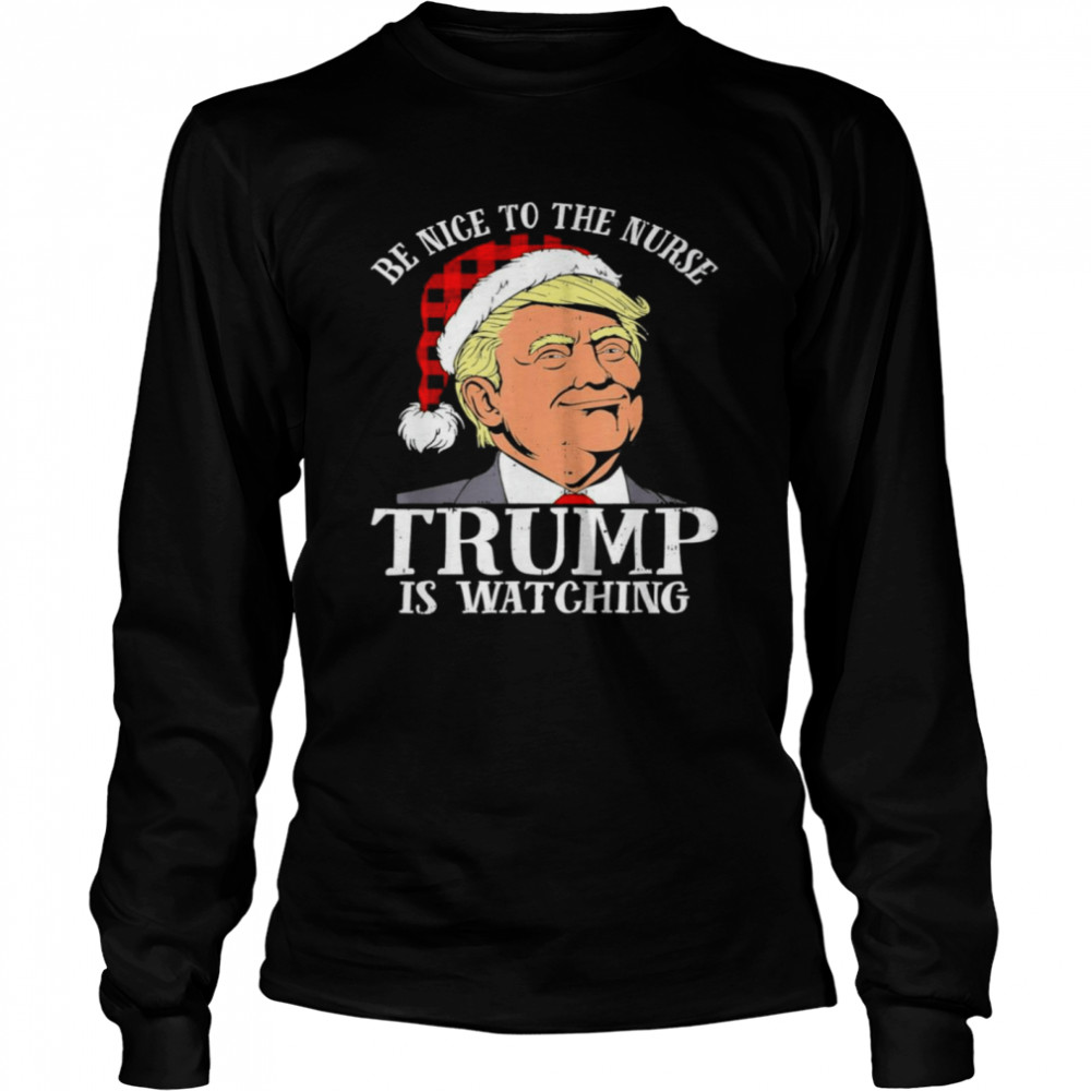 Team Santa Family Pajamas President Trump Santa Hat T- Long Sleeved T-shirt
