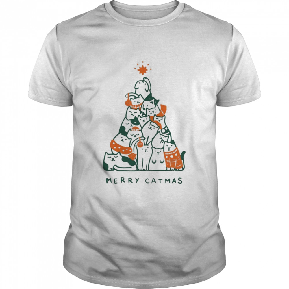Cute Cats Merry Catmas Christmas Tree shirt