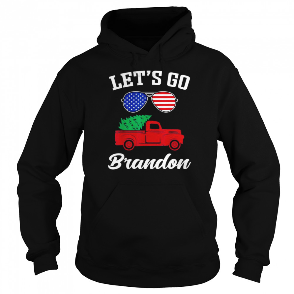 Lets Go Brandon Let’s Go Brandon Christmas Sunglasses T- Unisex Hoodie
