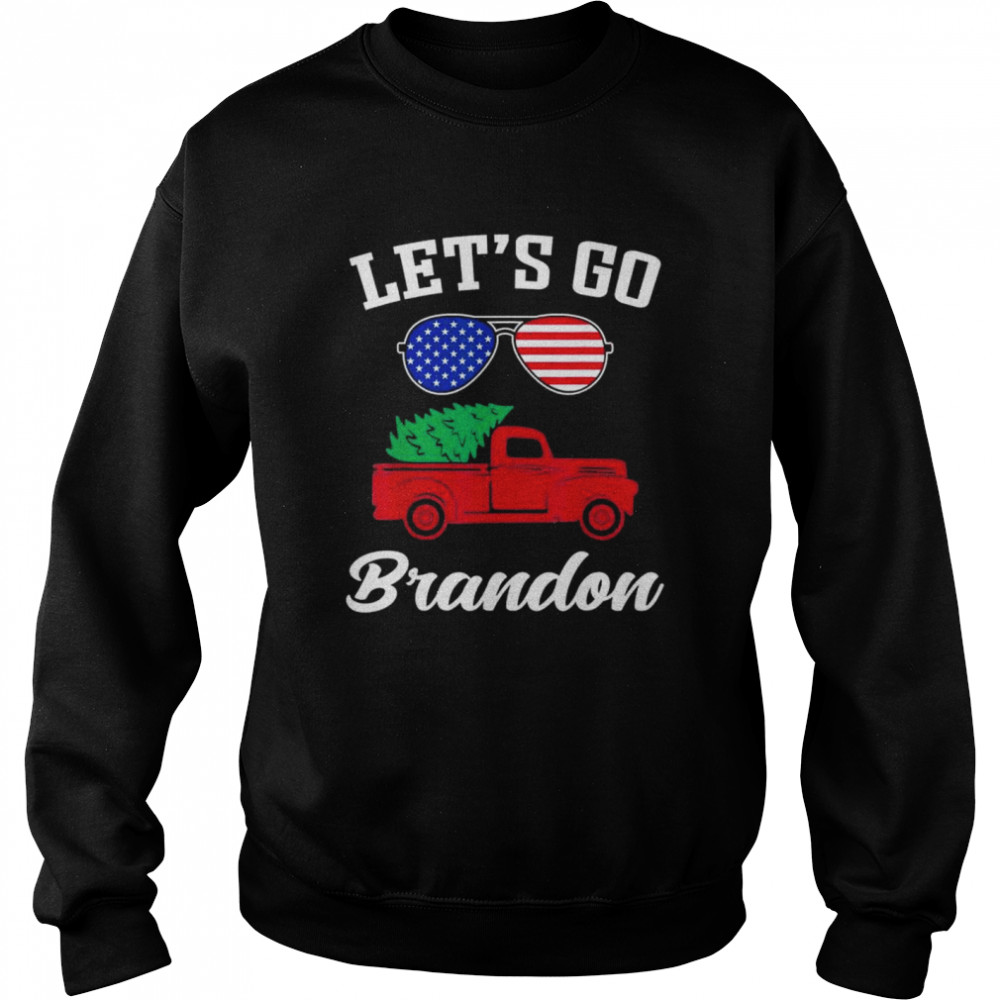Lets Go Brandon Let’s Go Brandon Christmas Sunglasses T- Unisex Sweatshirt