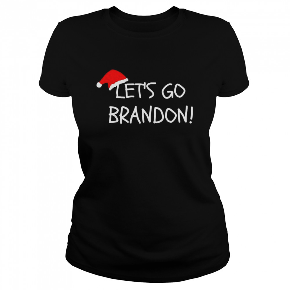 Let’s Go Christmas Hat Brandon Conservative US Flag T- Classic Women's T-shirt