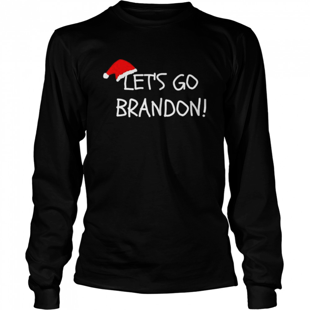Let’s Go Christmas Hat Brandon Conservative US Flag T- Long Sleeved T-shirt