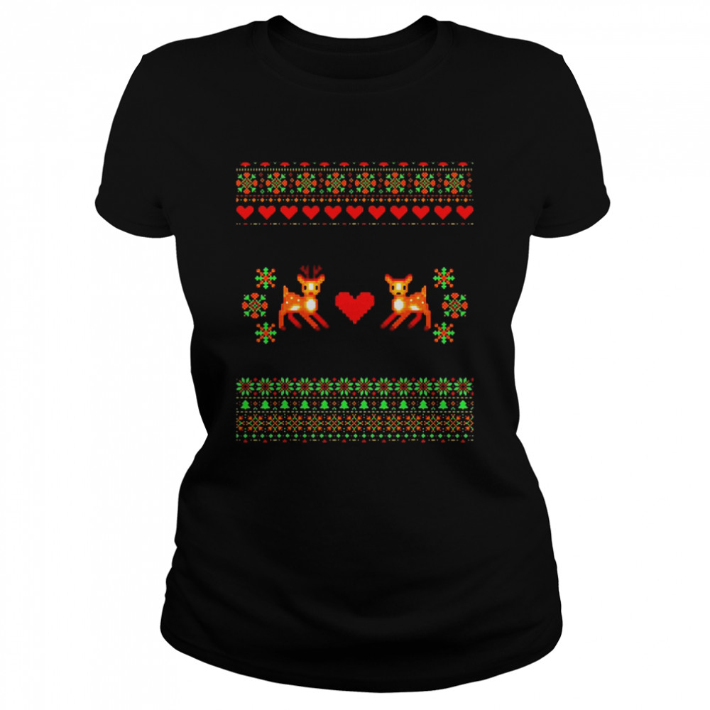 Rudolph And Clarice Merry Christmas Sweater Classic Women's T-shirt