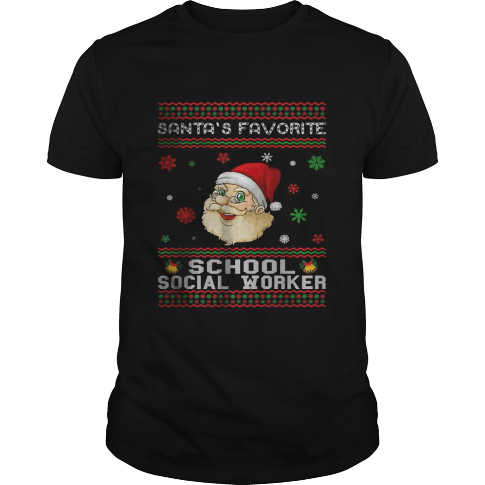 Santa’s Favorite Social Worker Christmas T- Classic Men's T-shirt