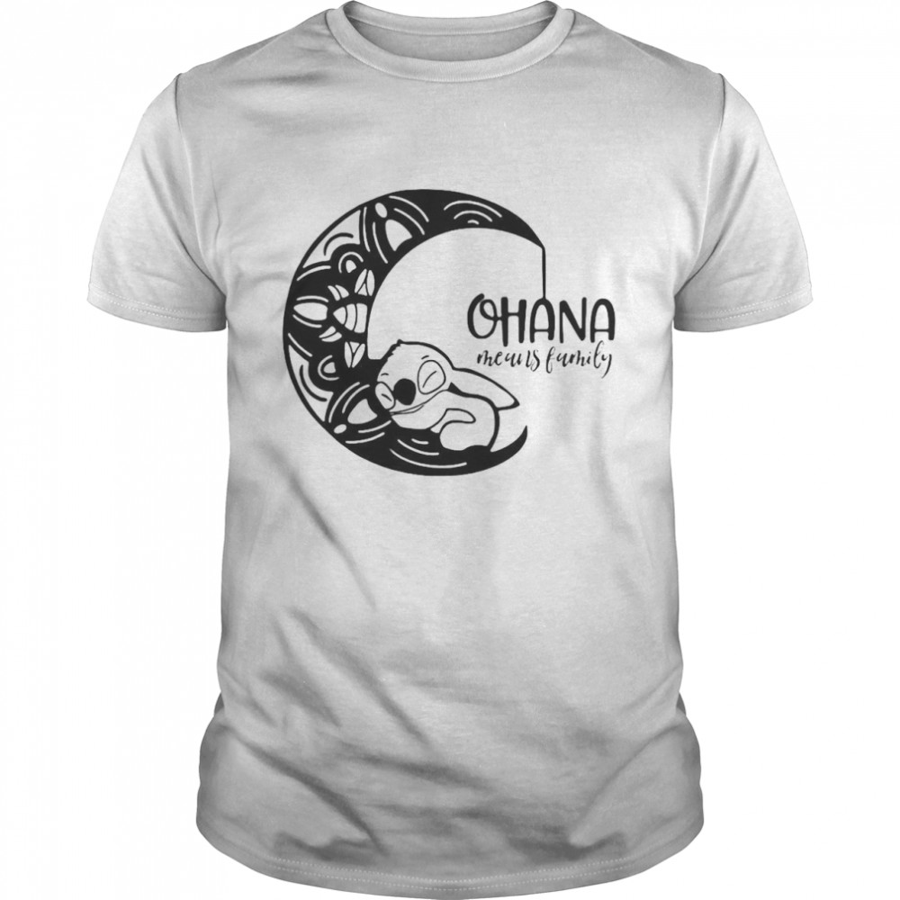 Stitch Sleeping Ohana Means Family  Classic Men's T-shirt