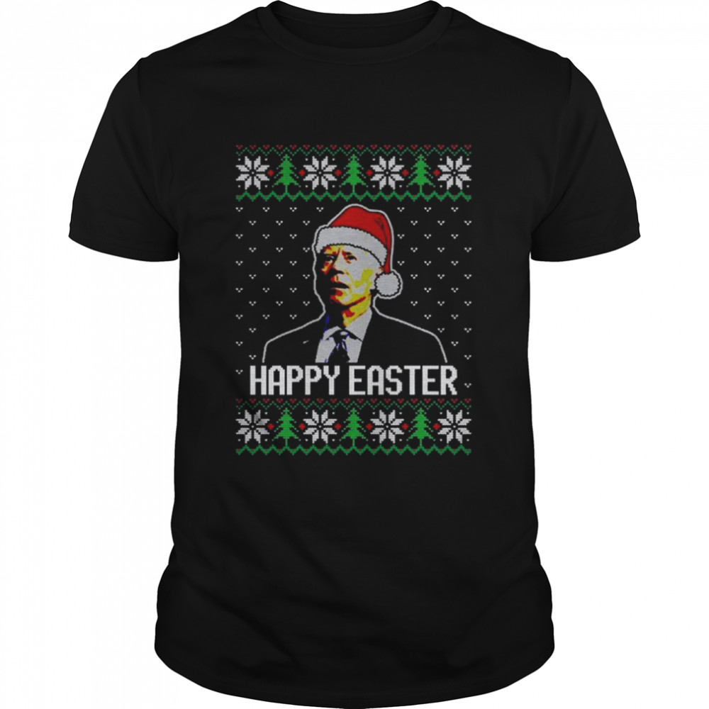 The Joe Biden Santa Hat Happy Easter Ugly Christmas Sweater Classic Men's T-shirt
