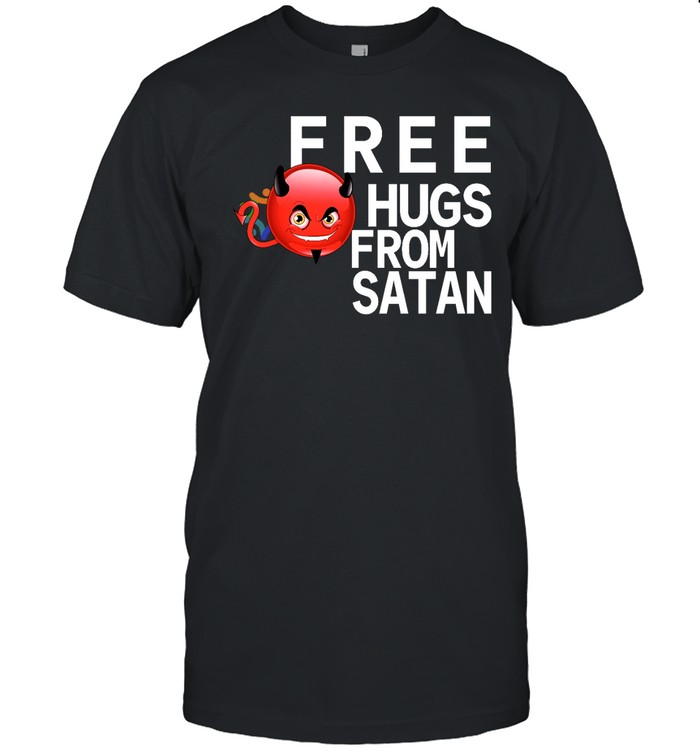 Free Hugs From Satan  Black Classic Men's T-shirt