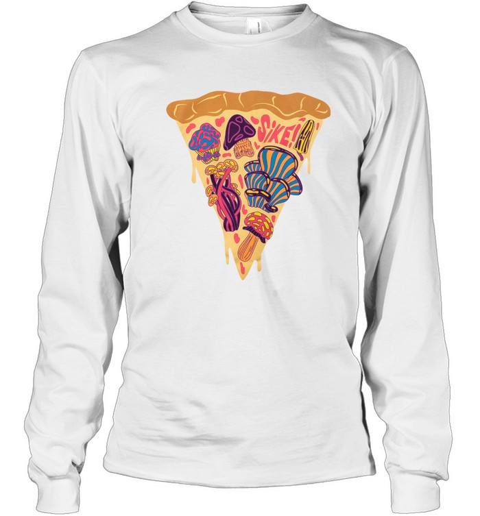 Mushroom Pizza Uv Change  Long Sleeved T-shirt
