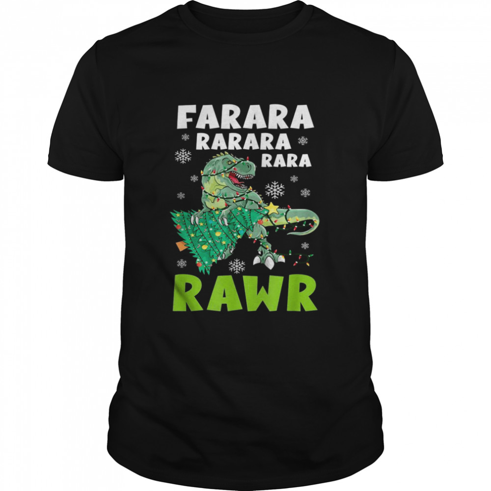 Fa Ra Ra Rawr Christmas Day Trex Holiday Season Santa Claus  Classic Men's T-shirt