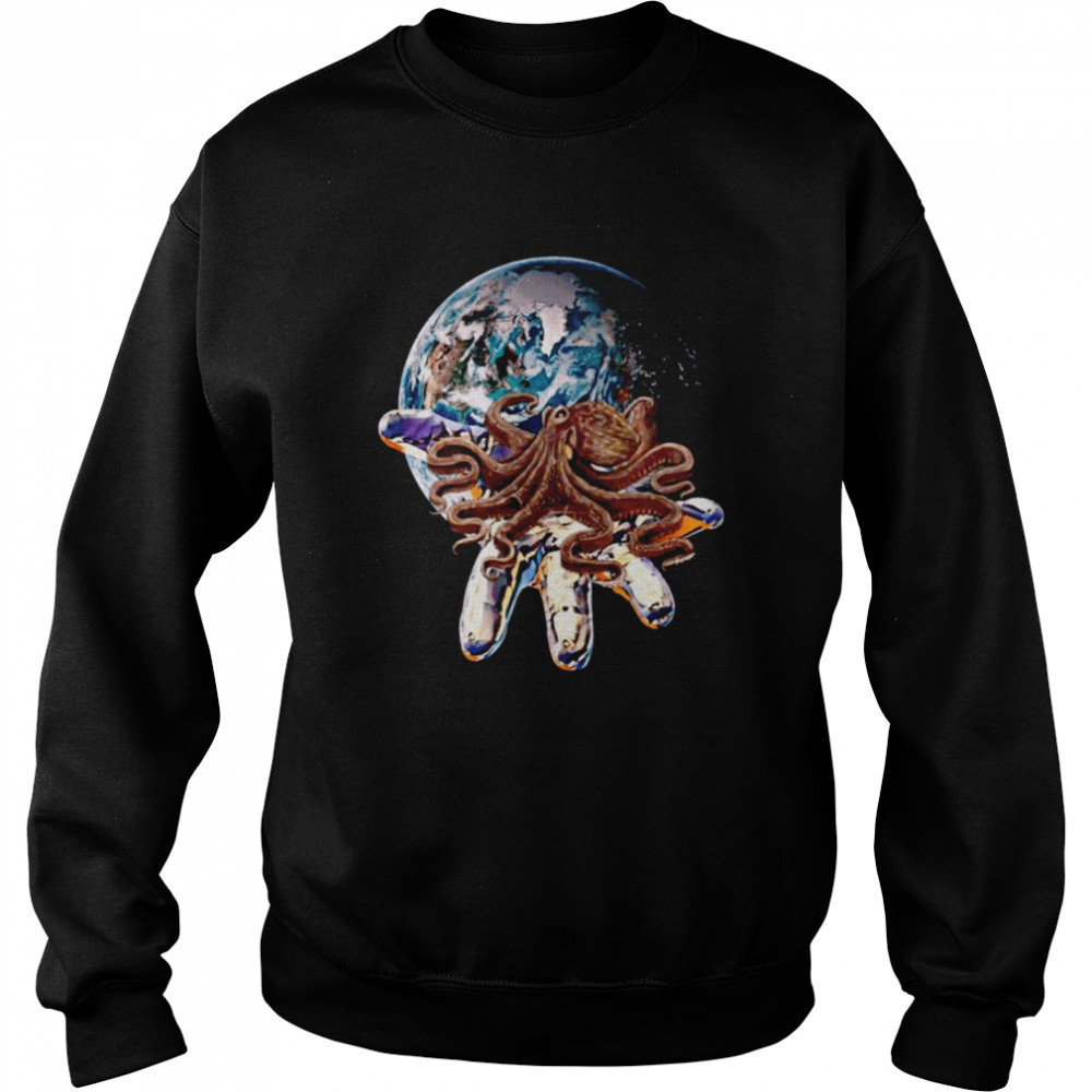Octopus Tentacle Motif Squid Ocean Animals Design Octopuses Shirt ...