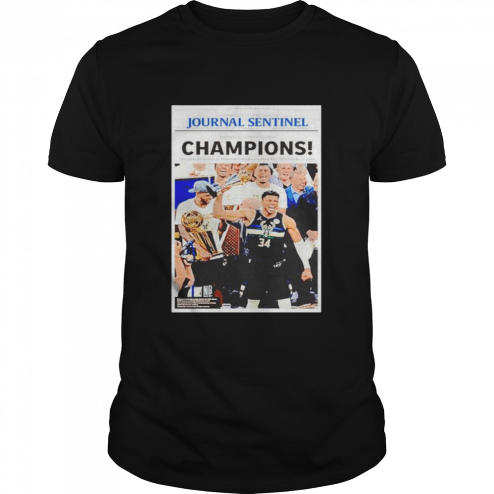 Giannis Antetokounmpo Journal Sentinel Champions shirt Classic Men's T-shirt