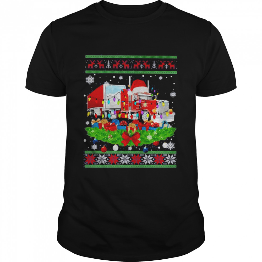 Trucker Merry Christmas Sweater  Classic Men's T-shirt