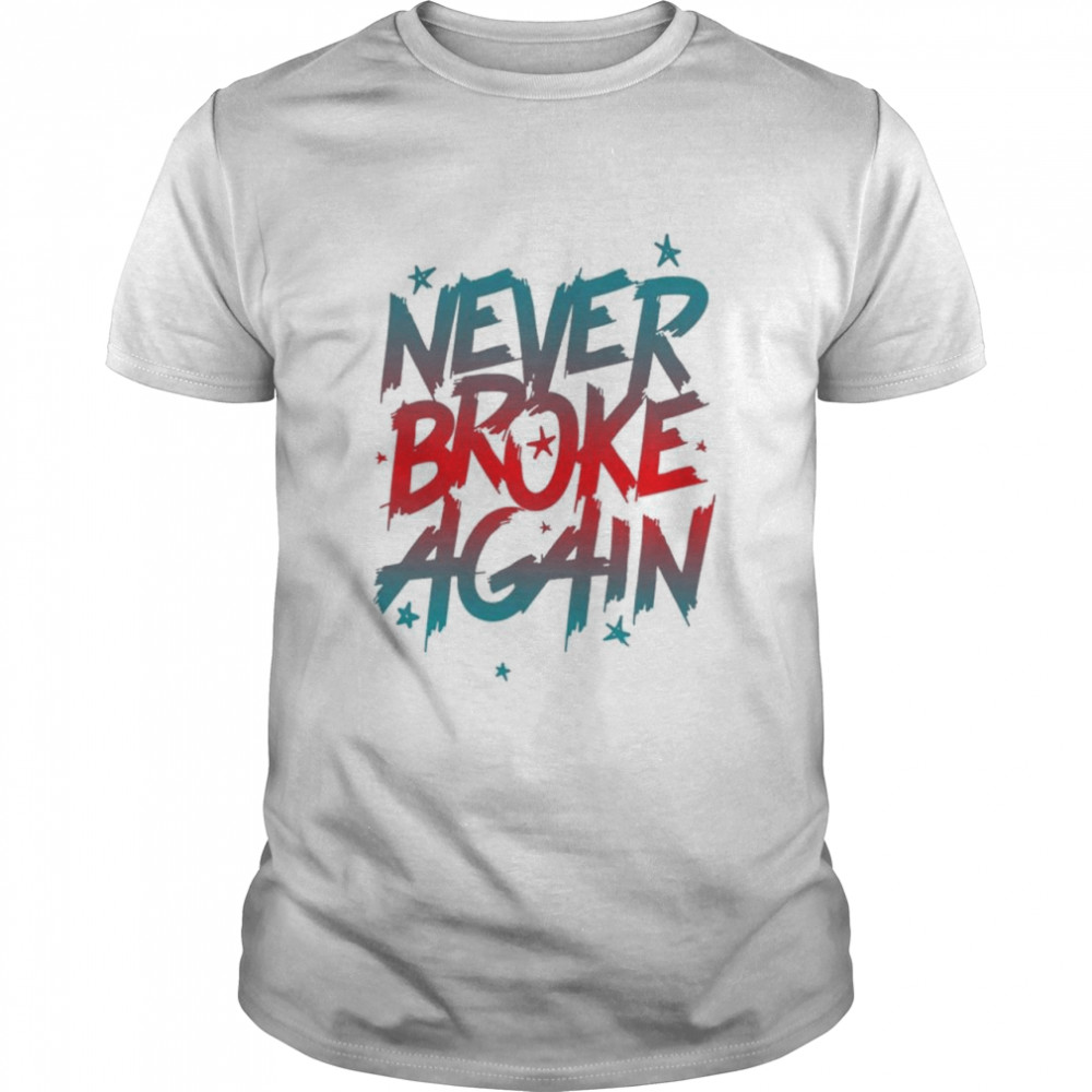 Never Broke Again Faded Blue Red T- Classic Men's T-shirt