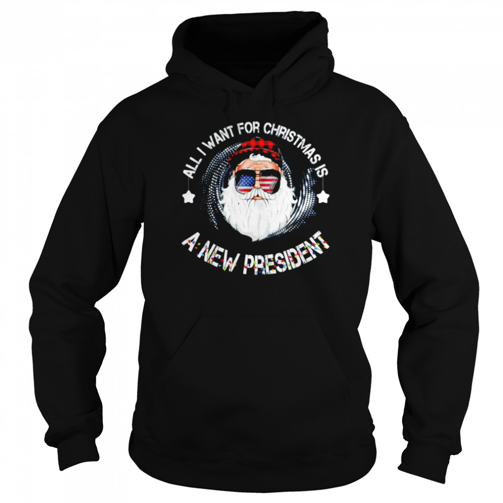 All I Want For Christmas Is A New President Gingerbread Man Christmas shirt Unisex Hoodie