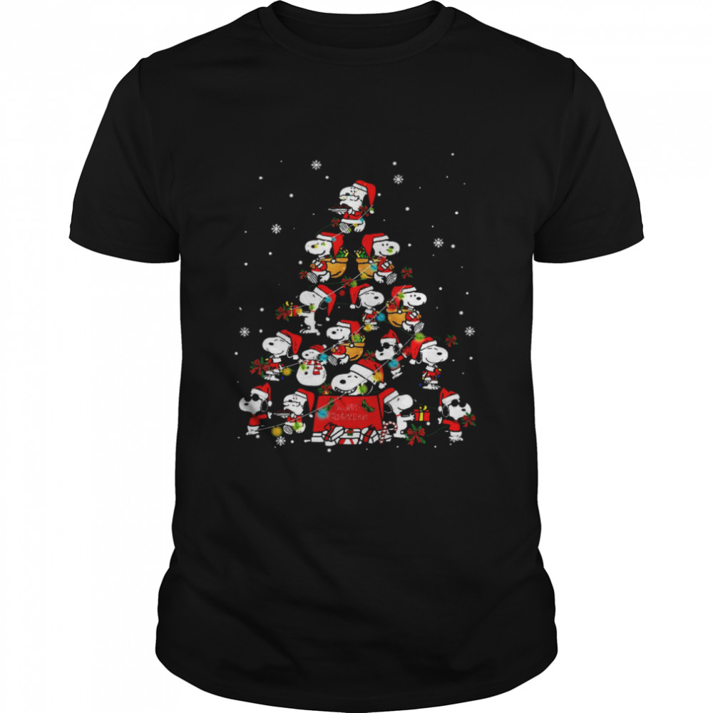 Snoopy Christmas Tree  Classic Men's T-shirt
