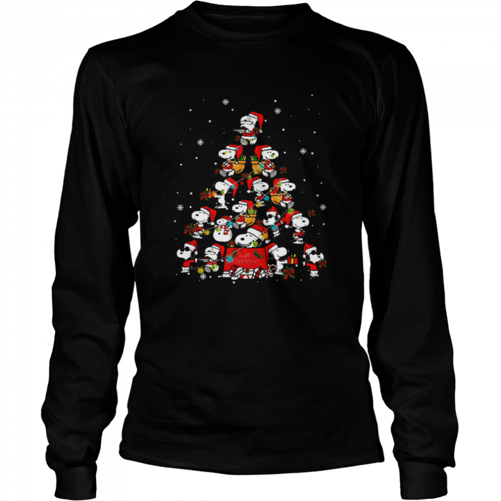 Snoopy Christmas Tree  Long Sleeved T-shirt