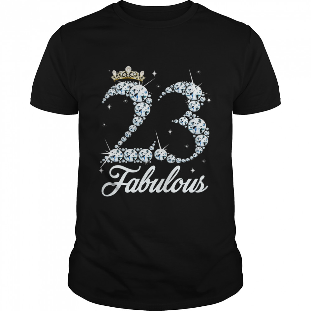 23 Year Old Its My 23rd Birthday Queen Diamond Heels Crown  Classic Men's T-shirt