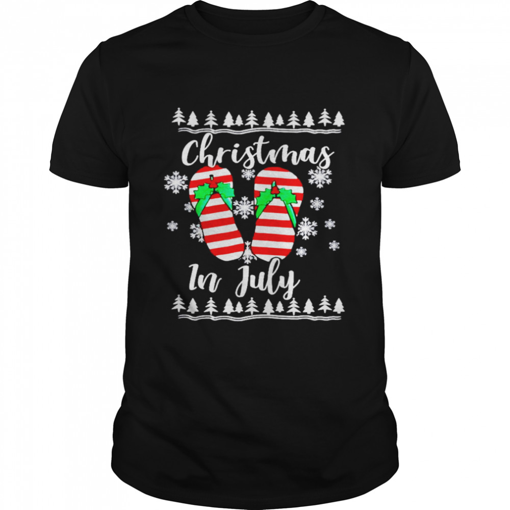 Flip Flops Christmas In July Christmas shirt Classic Men's T-shirt