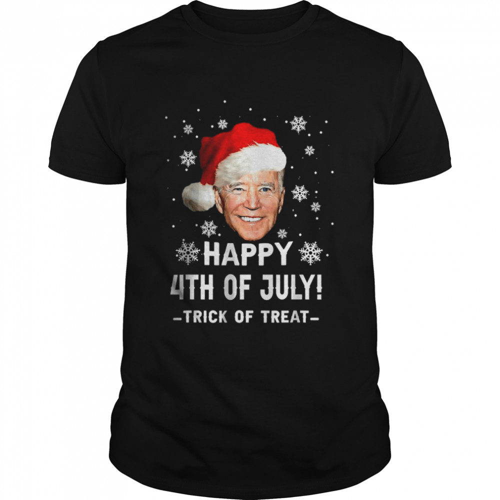 Happy 4th Of July Funny Joe Biden Christmas Ugly Sweater T- Classic Men's T-shirt