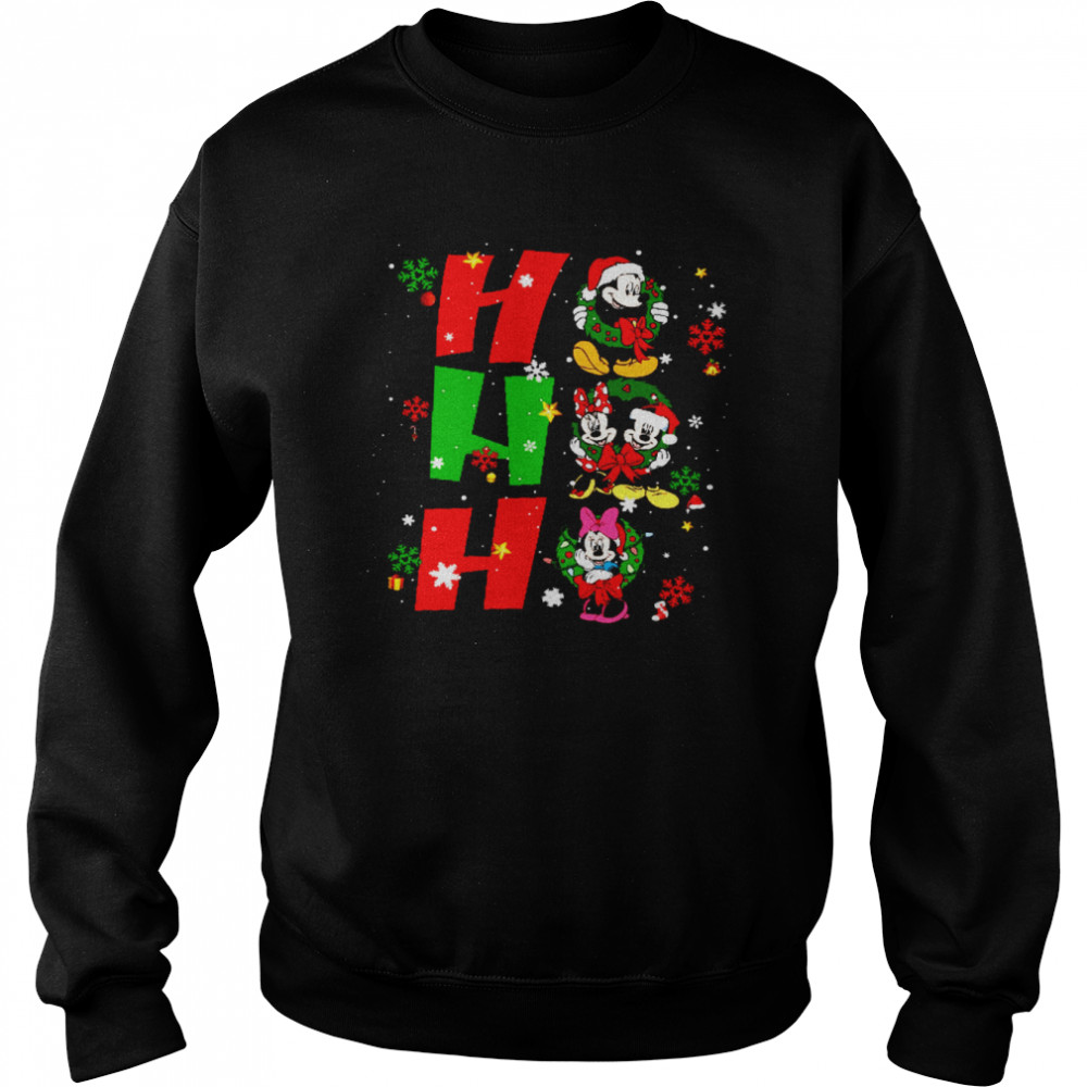 Ho Ho Ho Mickey Mouse Christmas  Unisex Sweatshirt