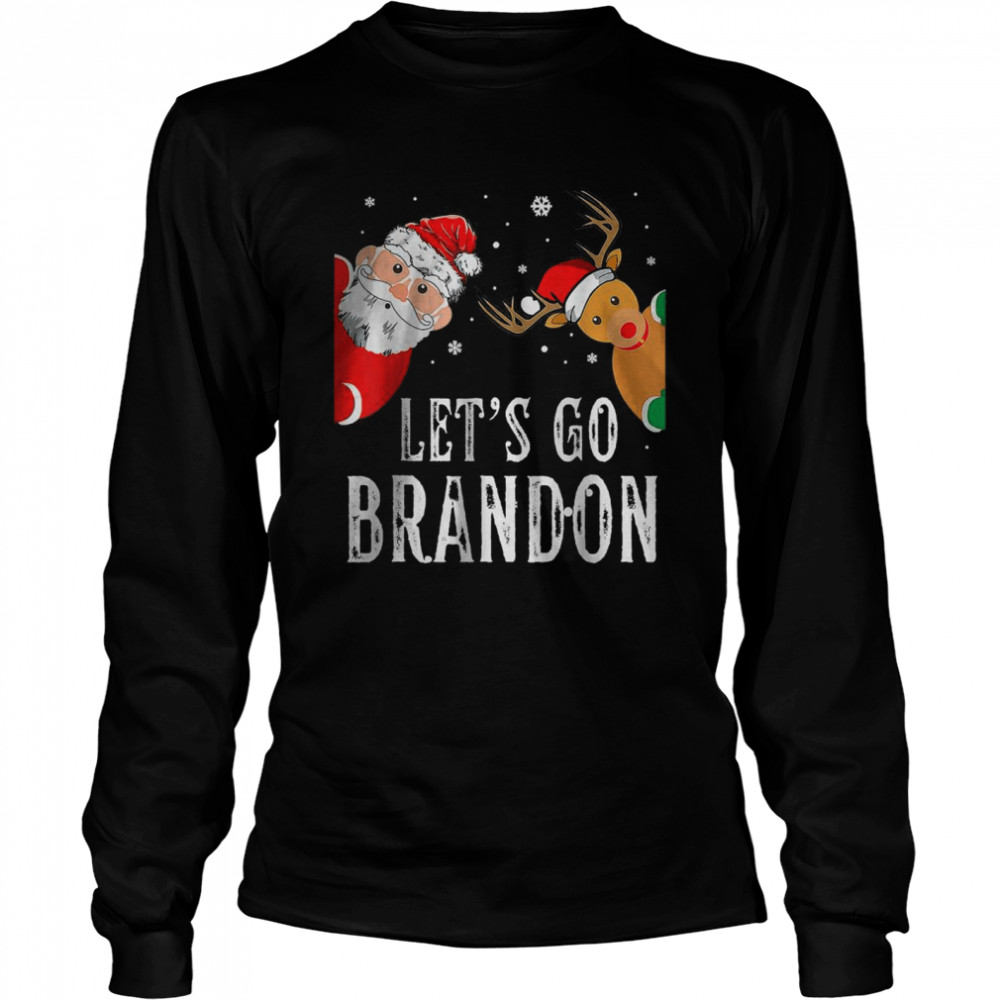 Let’s Go Branson Brandon Christmas Lights Reindeer  Long Sleeved T-shirt