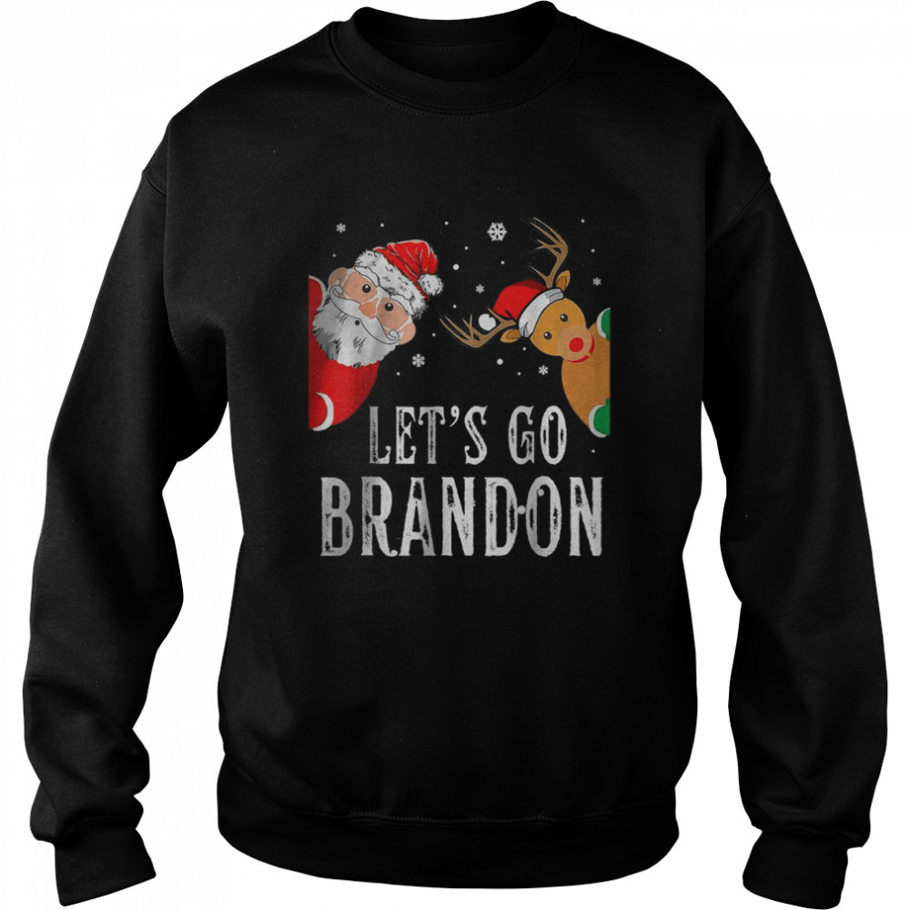 Let’s Go Branson Brandon Christmas Lights Reindeer  Unisex Sweatshirt