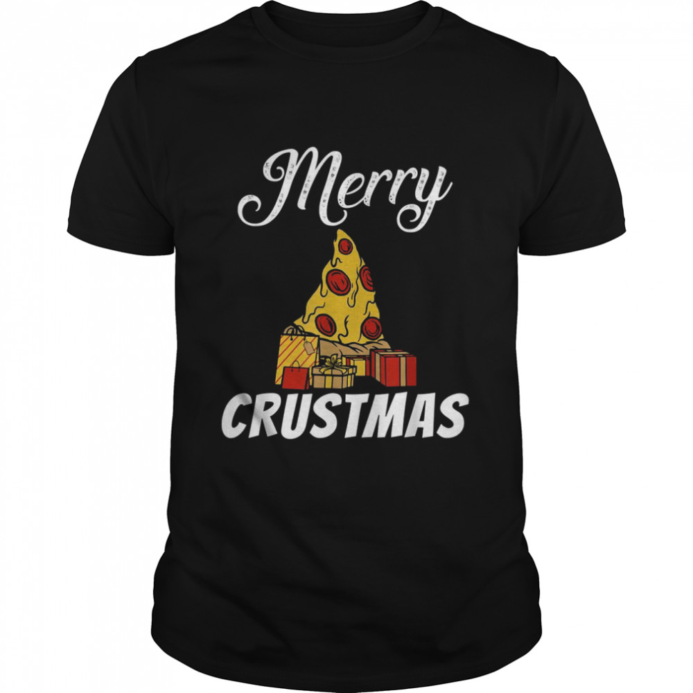 Merry Crustmas Christmas Xmas Snack Pizzalove Pizza  Classic Men's T-shirt