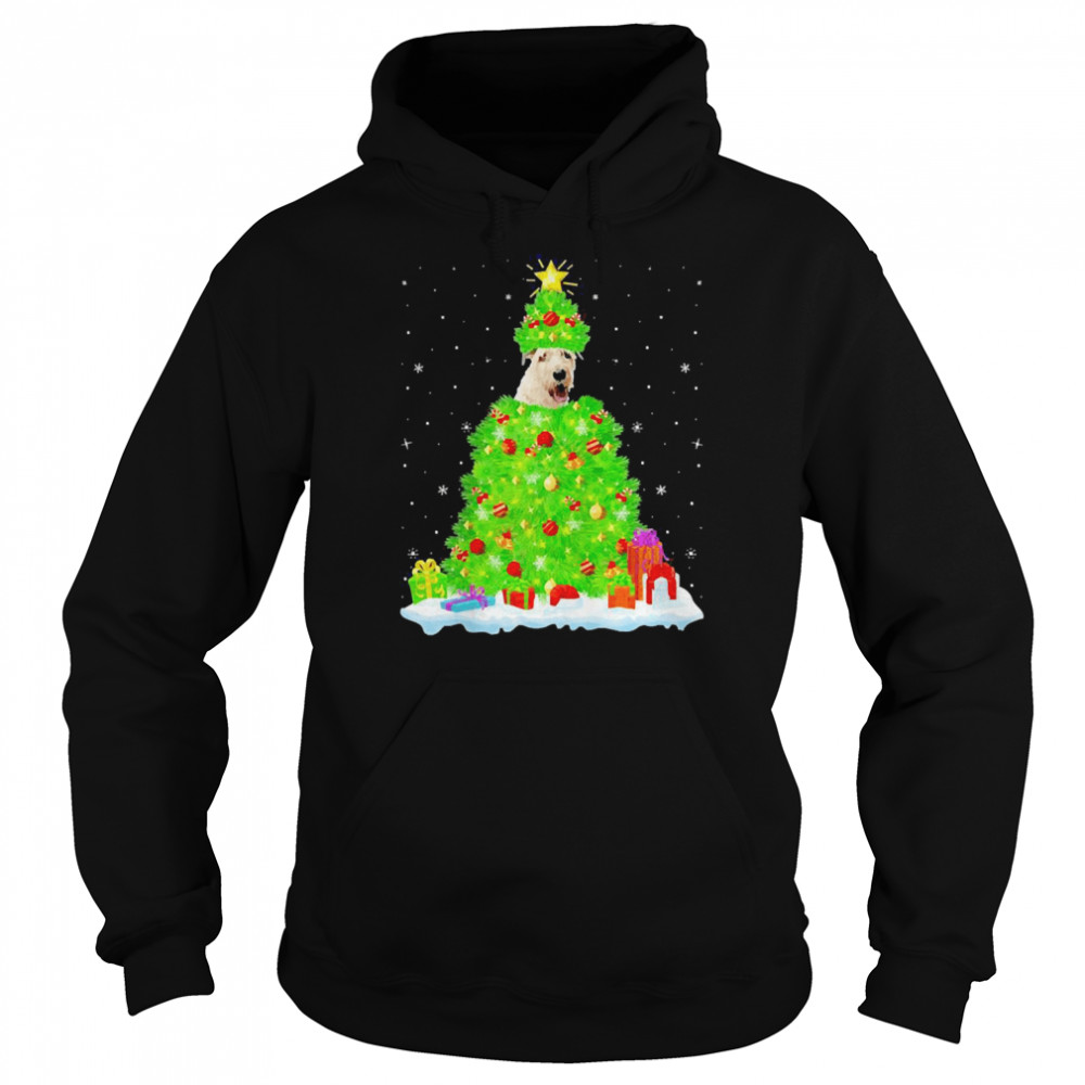 Xmas Lighting Matching Irish Wolfhound Christmas Tree Sweater  Unisex Hoodie