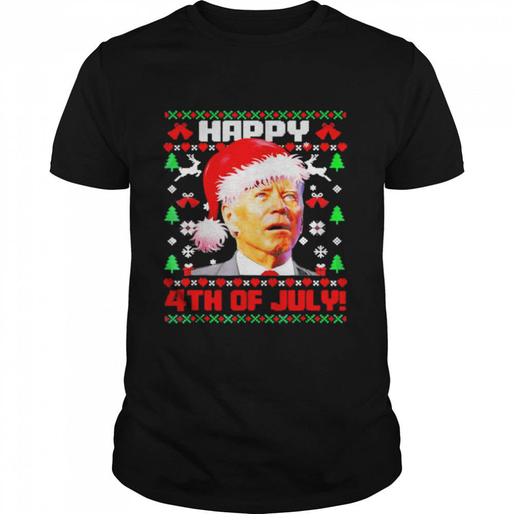 Santa Joe Biden Happy 4th of July Ugly Christmas shirt