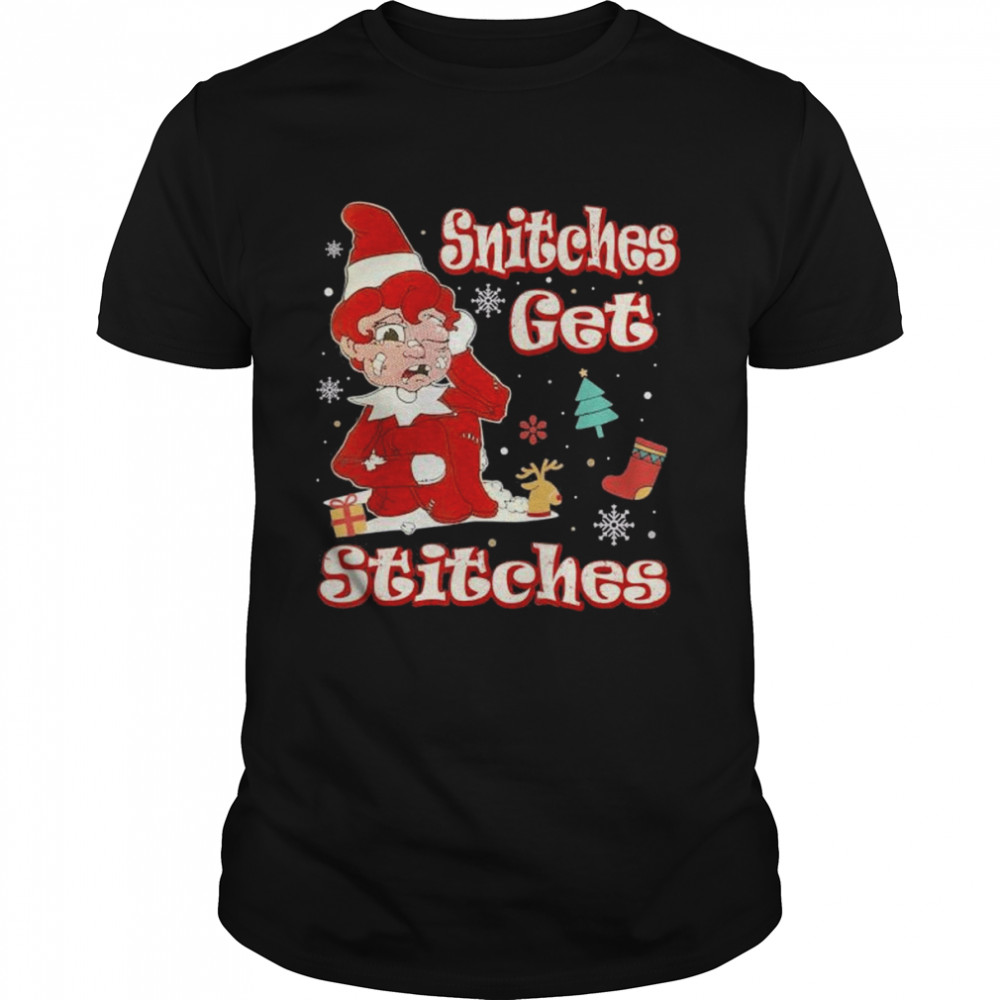 Snitches Get Stitches Xmas Christmas shirt Classic Men's T-shirt