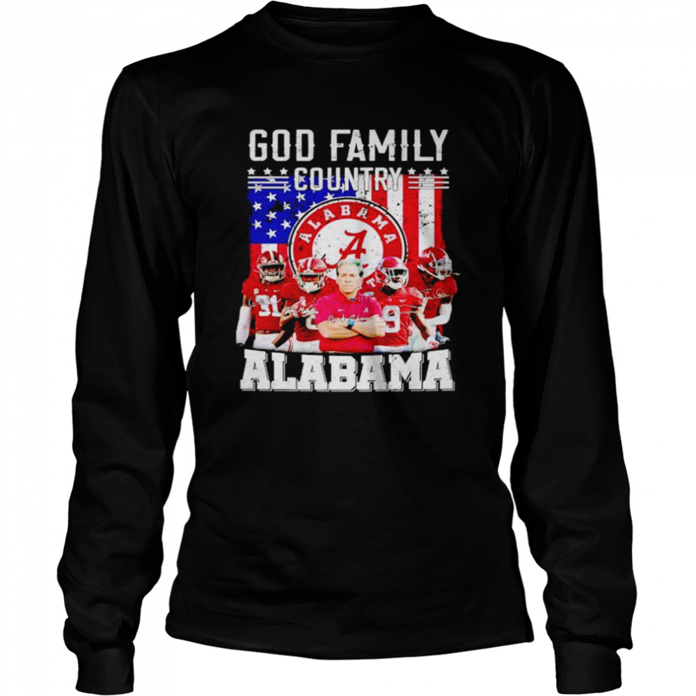 Best god family country Alabama signatures shirt Long Sleeved T-shirt