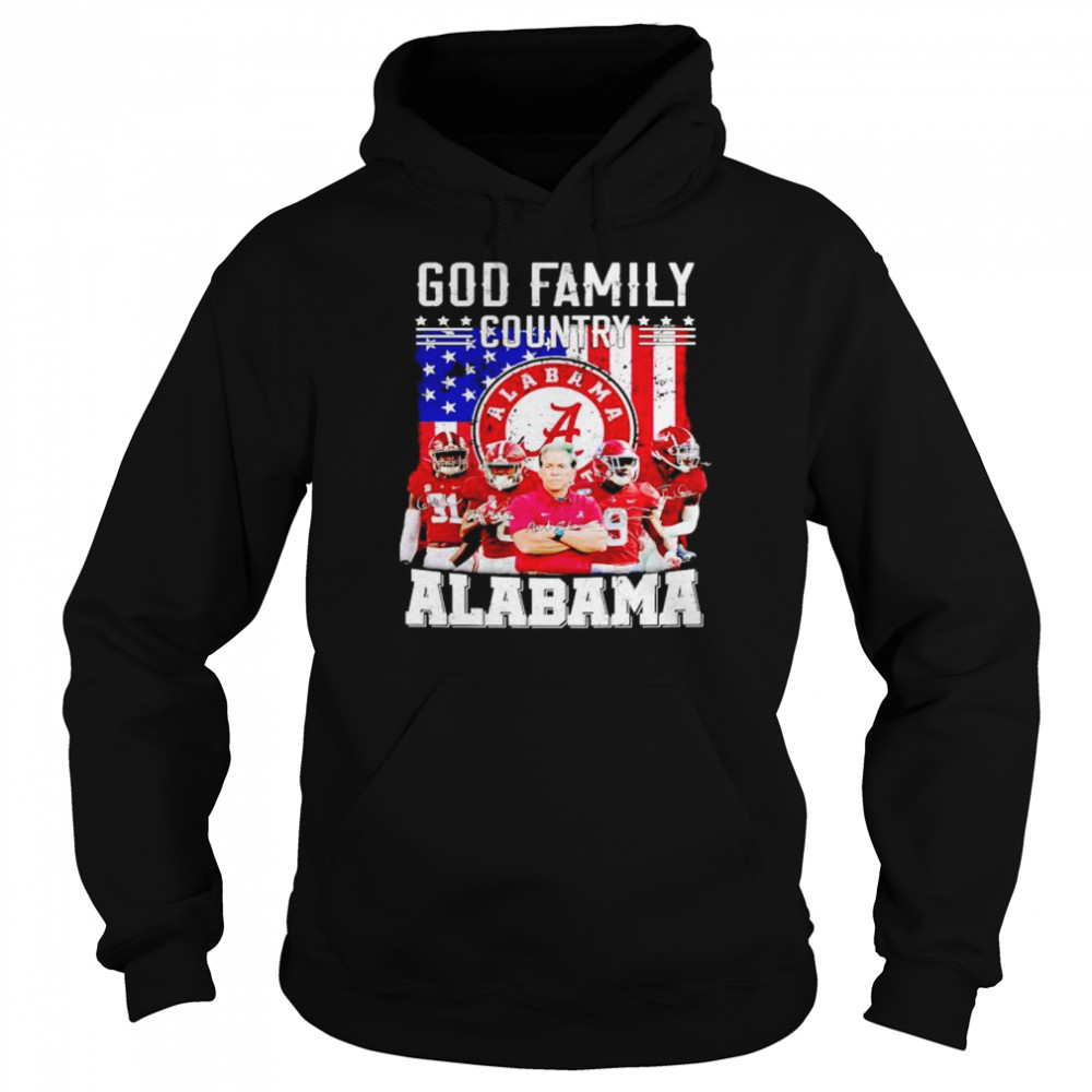 Best god family country Alabama signatures shirt Unisex Hoodie