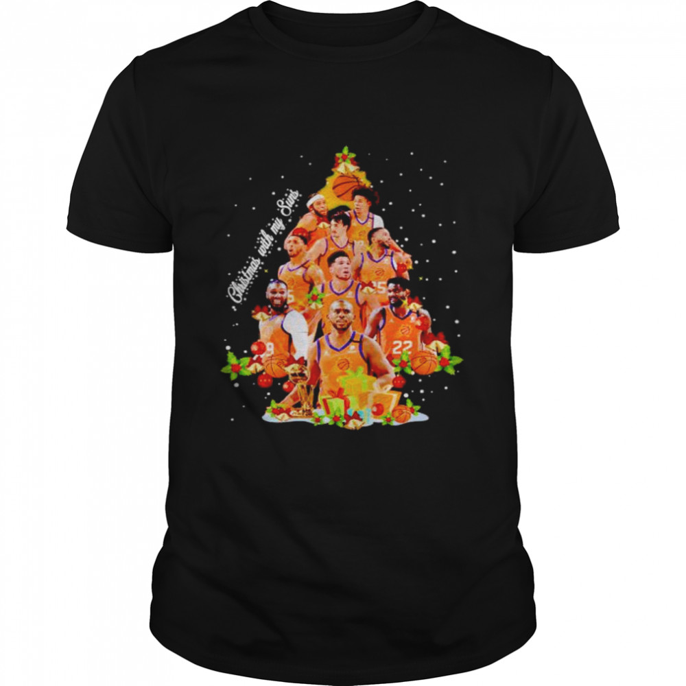 christmas with my Phoenix Suns players Christmas tree shirt Classic Men's T-shirt