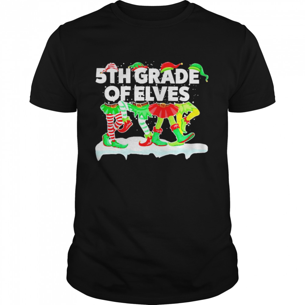 Grinch ELF Squad 5th Grade Of Elves Christmas Sweater  Classic Men's T-shirt