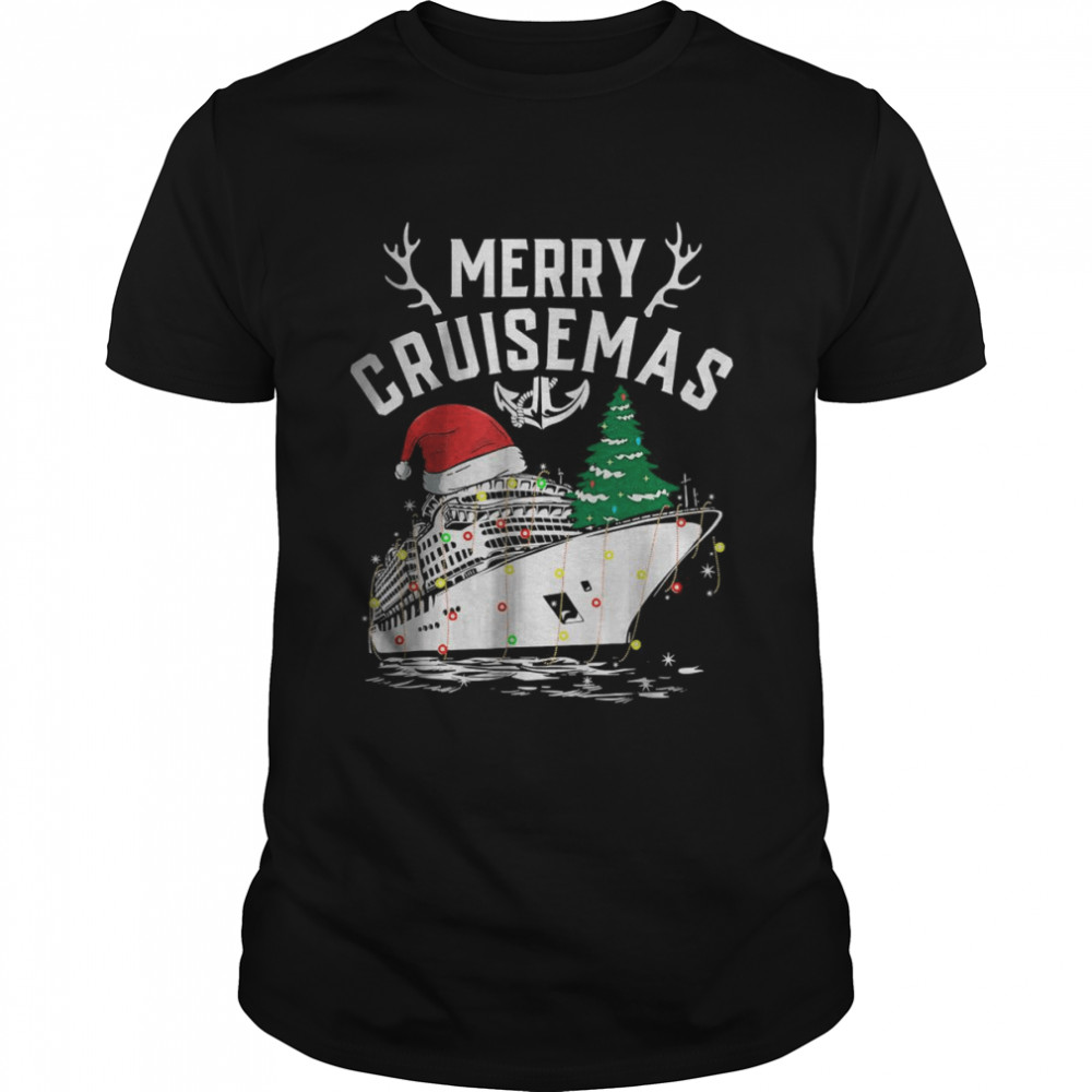 Merry Cruisemas Cruise Ship Family Christmas  Classic Men's T-shirt