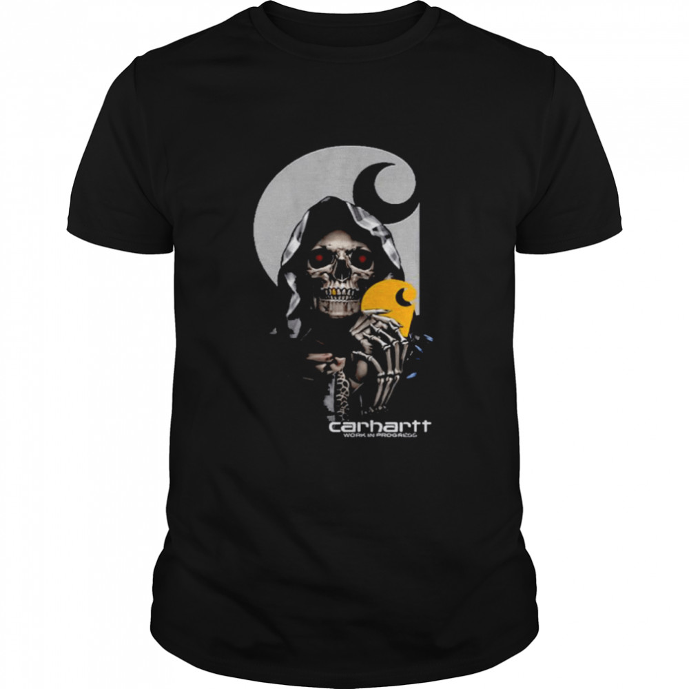 Skull death hug carhartt logo shirt