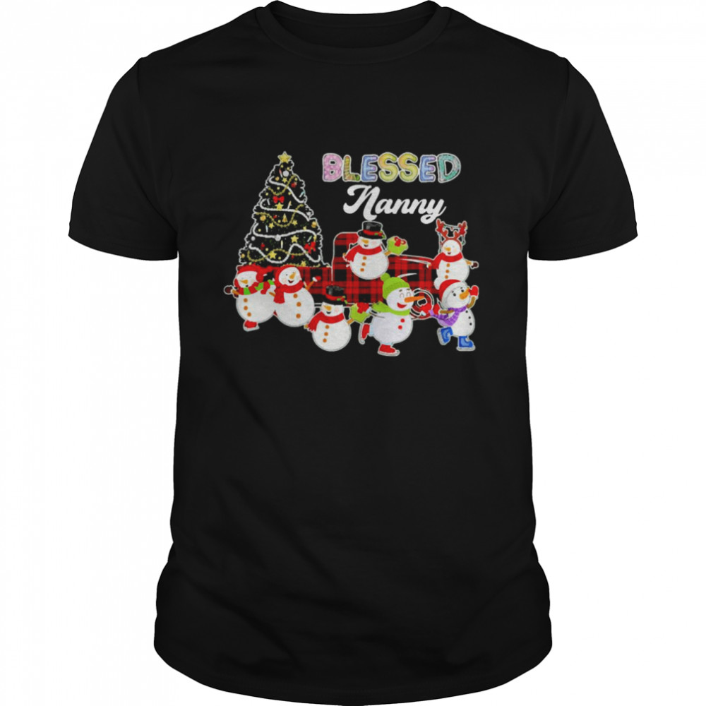 Christmas Snowman Blessed Nanny Christmas Sweater Shirt