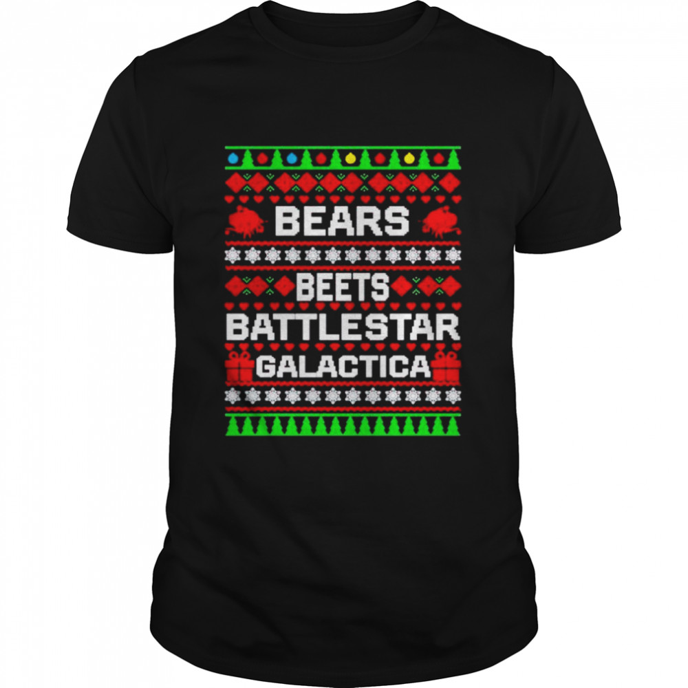Awesome bears beets battlestar galactica Christmas sweater Classic Men's T-shirt
