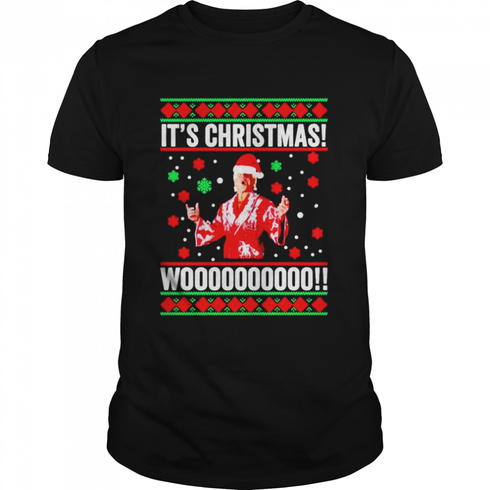 Ric Flair it’s Christmas woooooooooo Christmas shirt Classic Men's T-shirt
