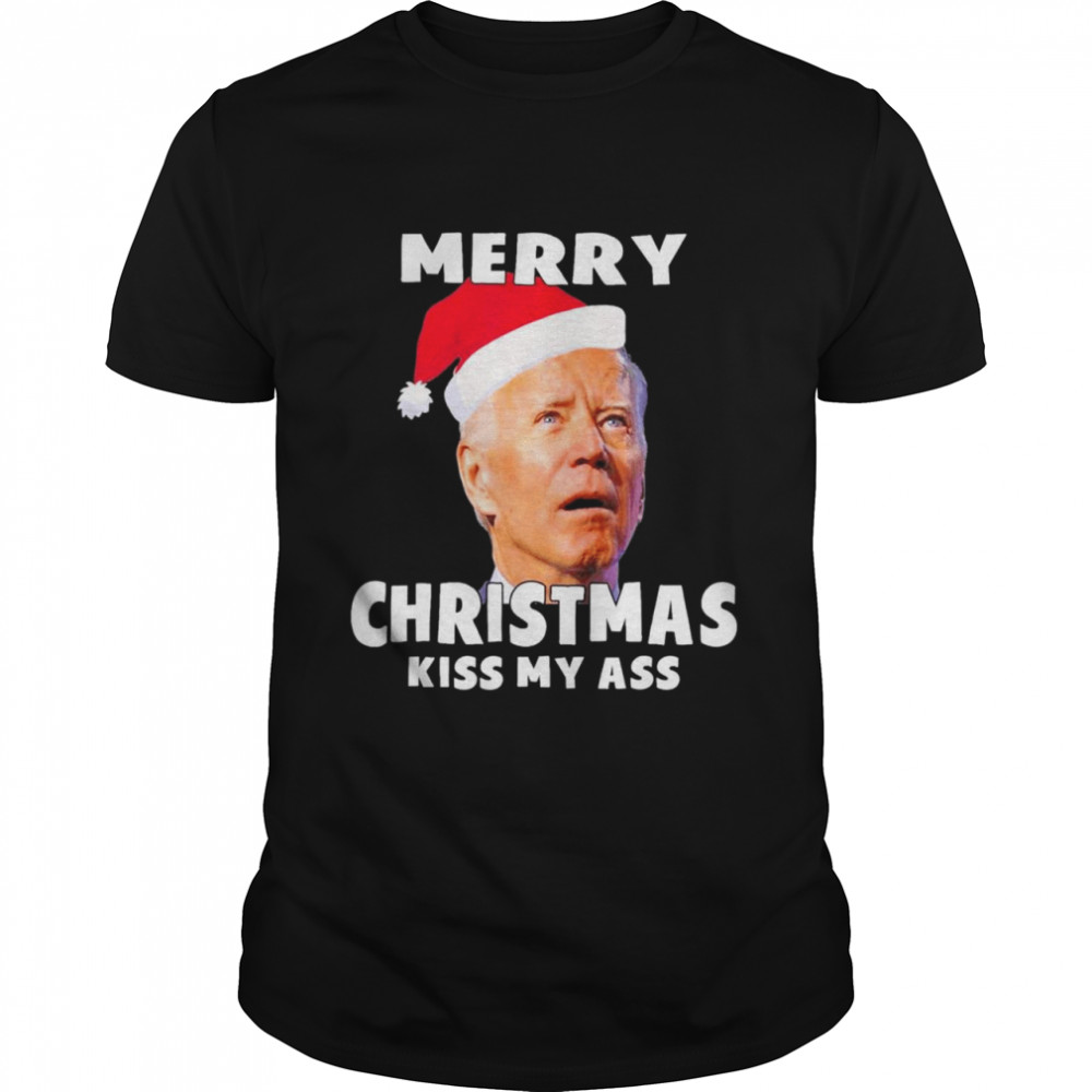 Joe Biden Merry Christmas Kiss My Ass Christmas For Vacation T- Classic Men's T-shirt