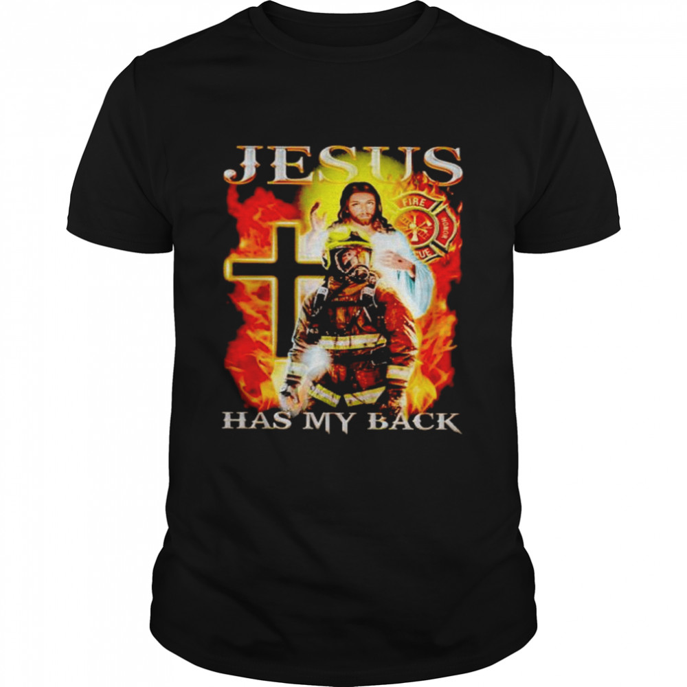 Nice firefighter Jesus has my back shirt Classic Men's T-shirt