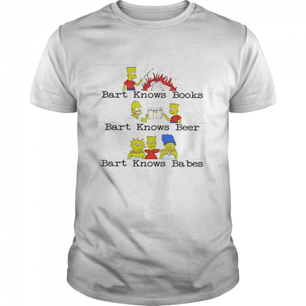 bart knows books beer babes the Simpsons shirt